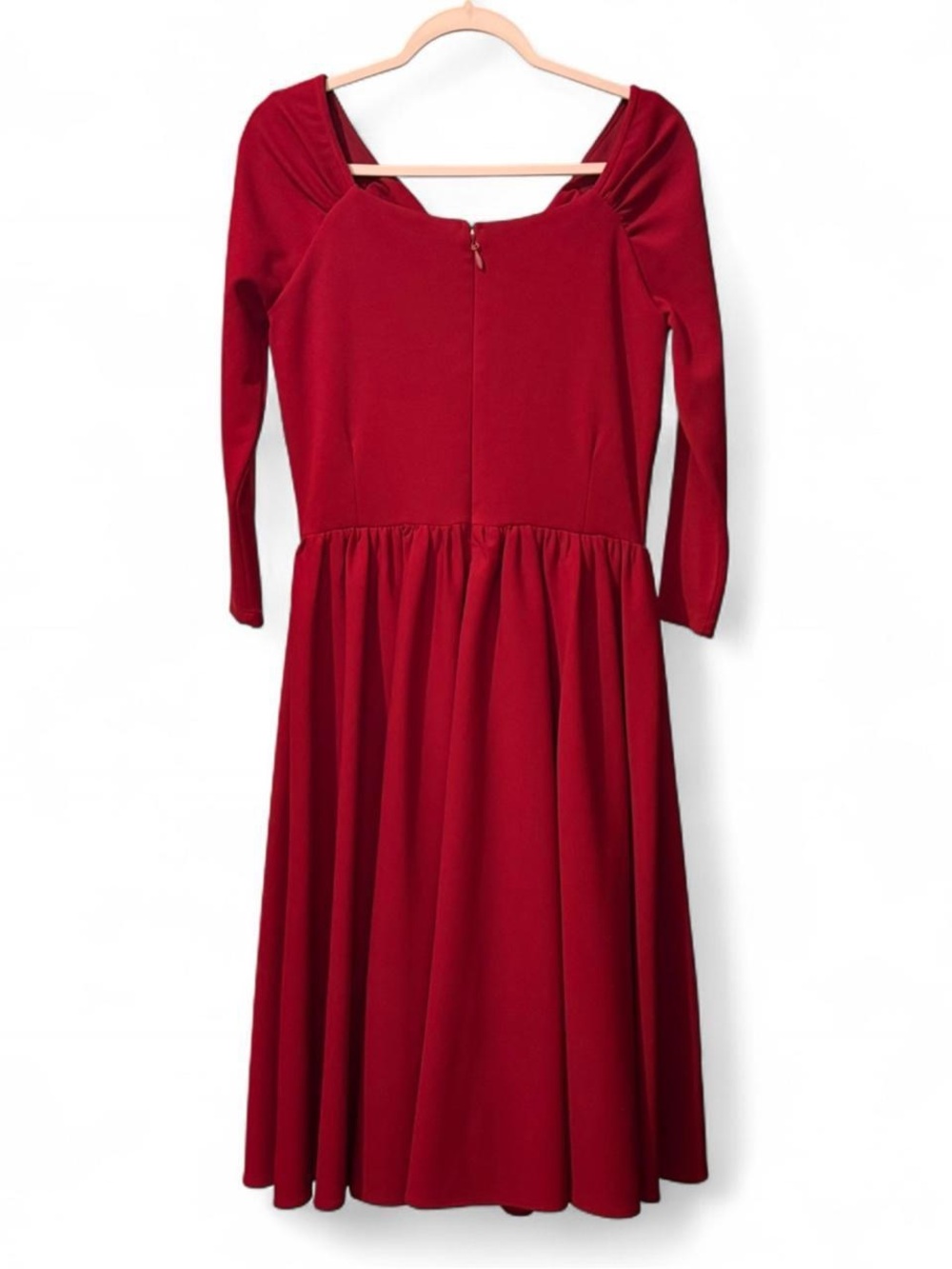 Starlet Swing Dress in Ruby Red - Picture 3 of 4